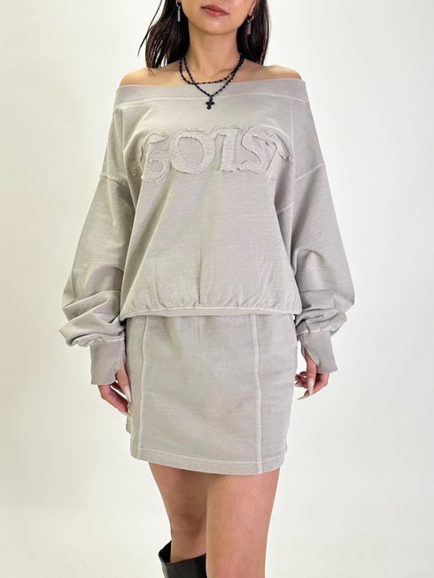 加工裏毛ミニスカート