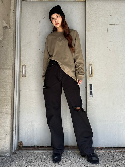 EG Blackツイルワイドパンツ