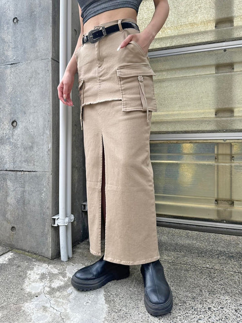 レイヤード風カーゴスカート