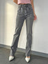 ホイルプリントデニムストレートパンツ