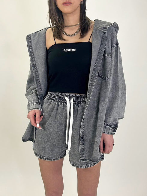 ケミカルフードシャツ