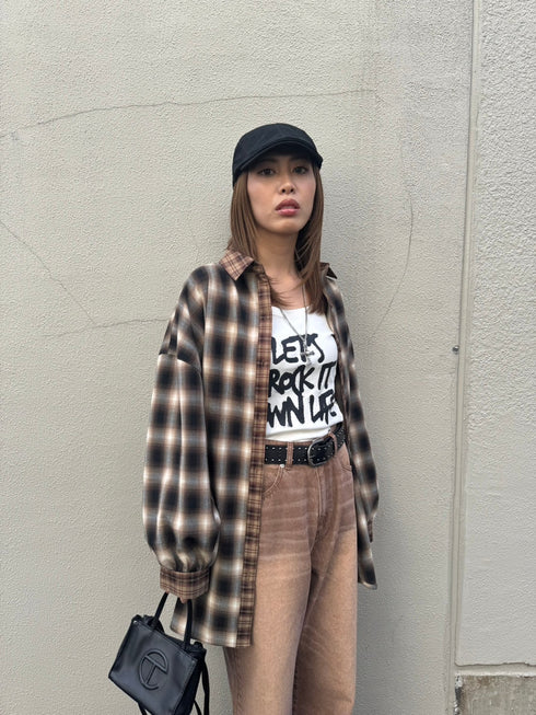 2パターンチェックオーバーシャツ