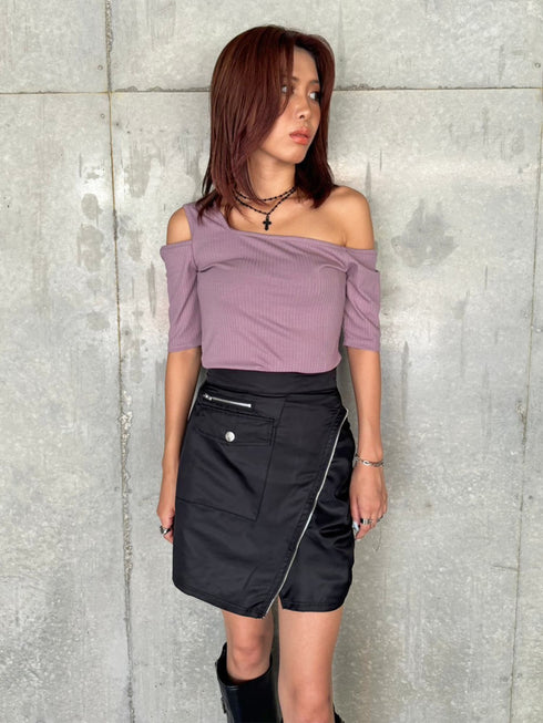 アシメデザインカットリブTOP