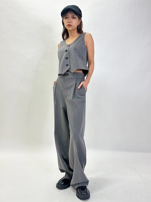 スリーブレスジャケットベスト