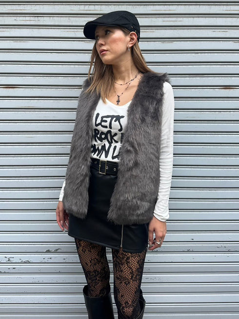 ベルト付フェイクレザータイトミニスカート