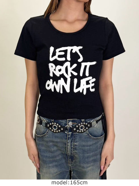 手書き風ロゴTシャツ