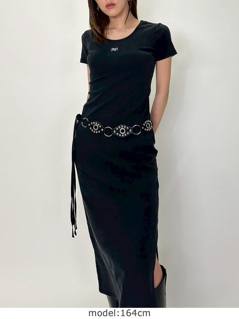 加工タイトロングワンピース