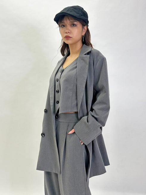 スリーブレスジャケットベスト