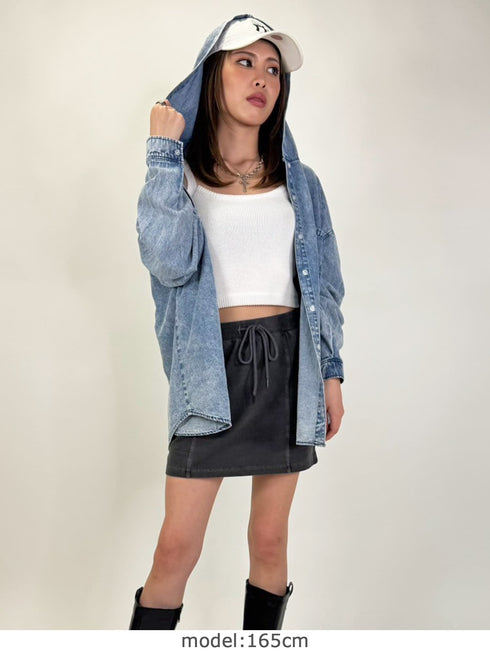 ケミカルフードシャツ