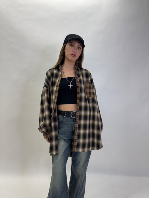 2パターンチェックオーバーシャツ