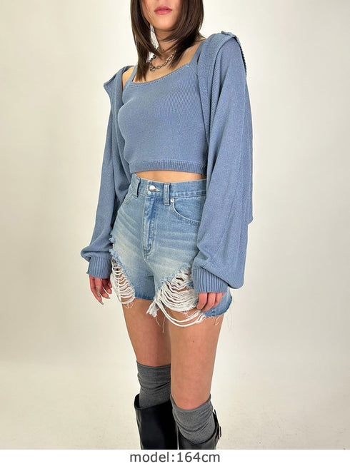 サマーニットキャミトップ