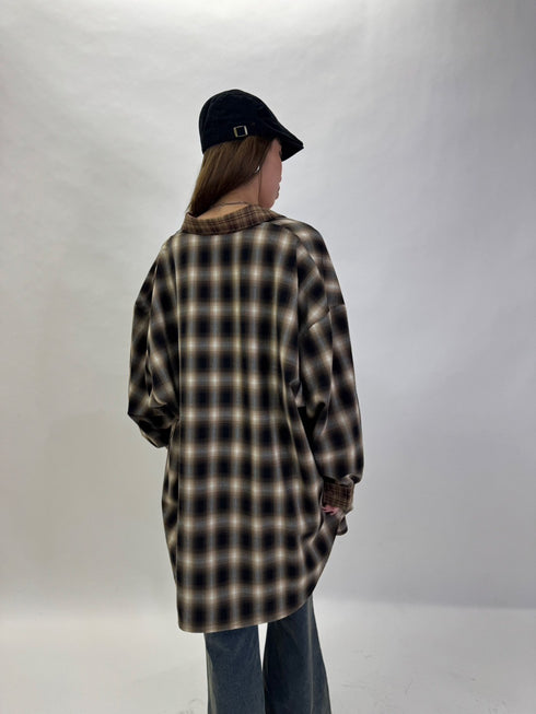 2パターンチェックオーバーシャツ