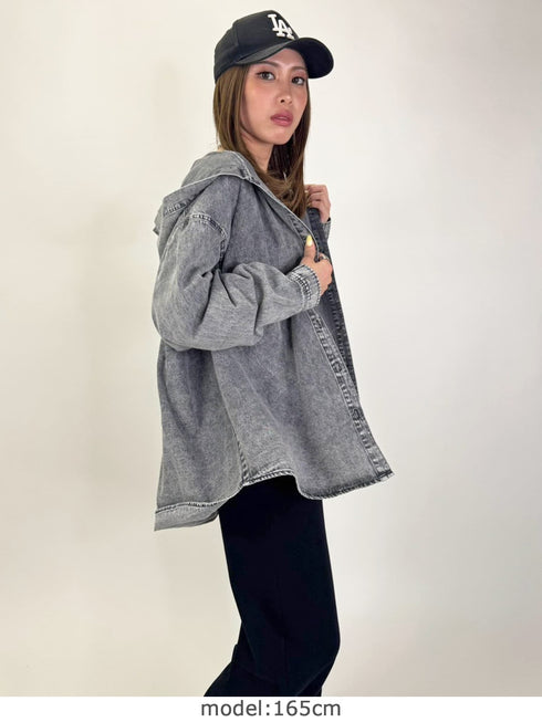 ケミカルフードシャツ