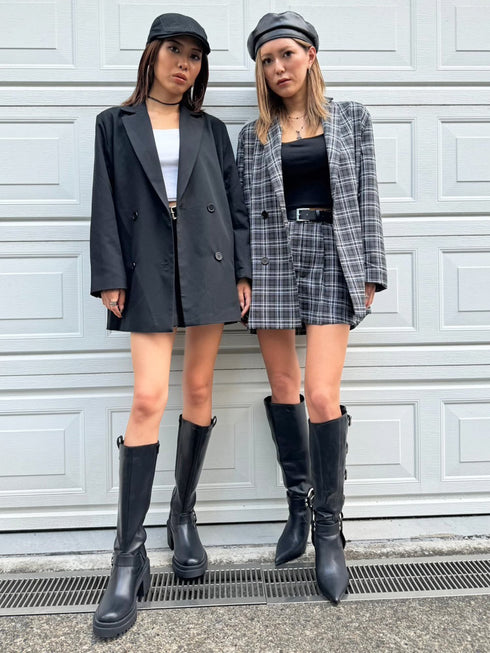 ワイドベルト付ダブルジャケット