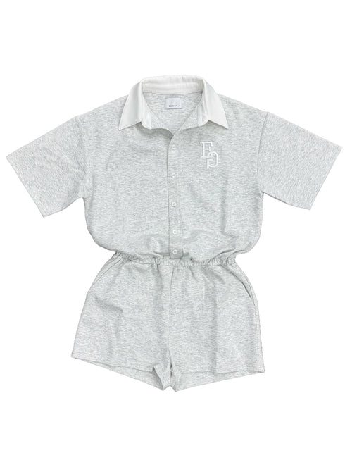 ラガーシャツ半袖オールインワン