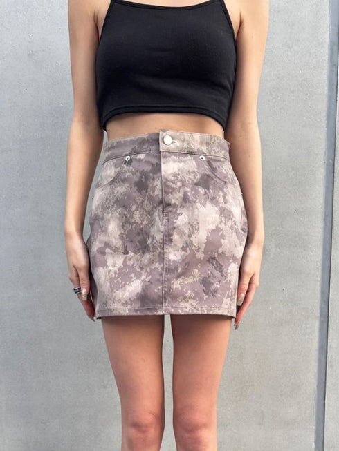 ニュアンス柄ミニスカート