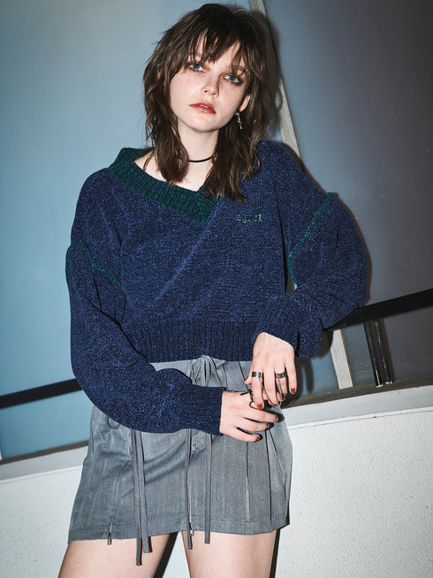 リボンプリーツミニスカート