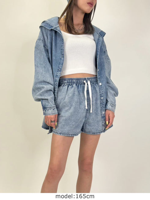 ケミカルフードシャツ