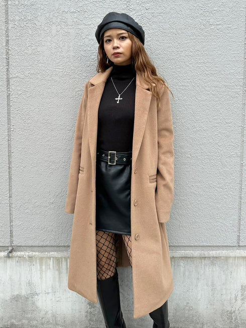 3釦Iラインチェスターコート