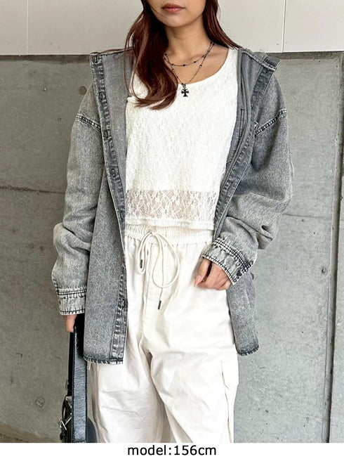 ケミカルフードシャツ