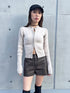 2パターン編地デザインニットTOP