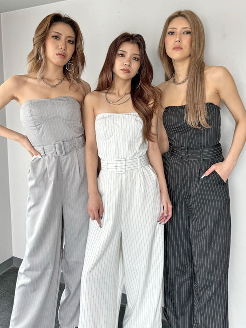 コルセットワイドパンツオールインワン