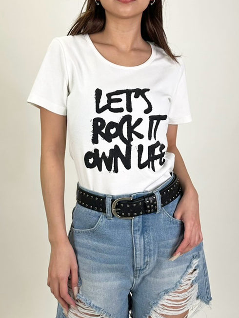 手書き風ロゴTシャツ