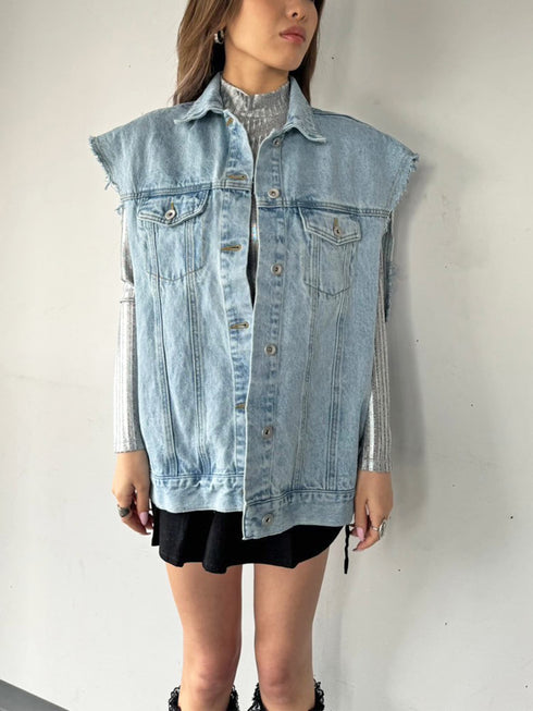 ノースリデニムジャケット