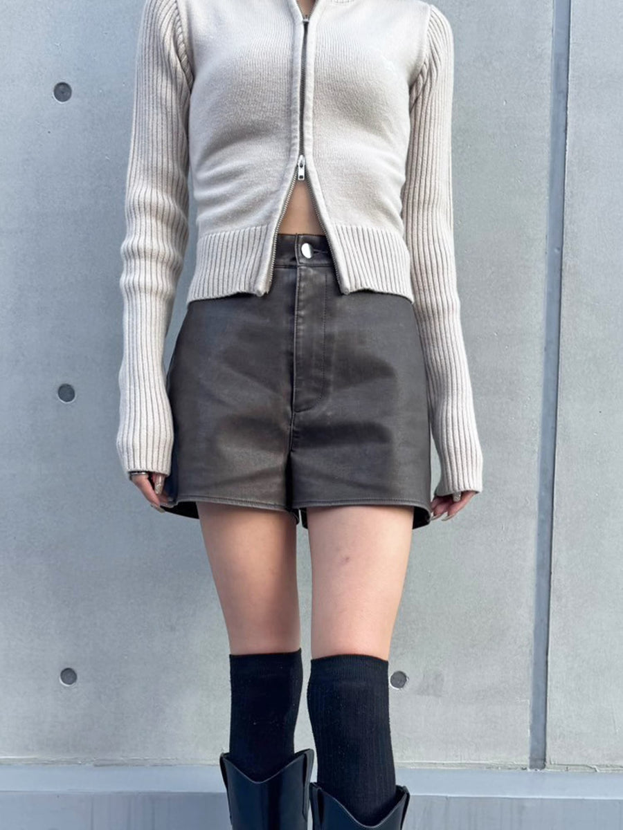 ビンテージ 本革 レザーショートパンツ スネーク柄 レザーショートパンツ|ems excite | RETRO GIRL ONLINE STORE