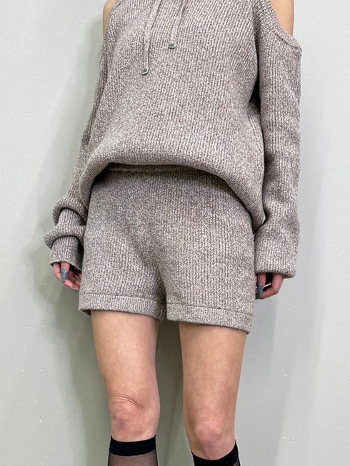 MIXニットショートパンツ