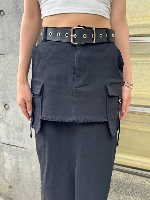 レイヤード風カーゴスカート