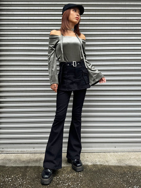 スカートドッキングフレアパンツ