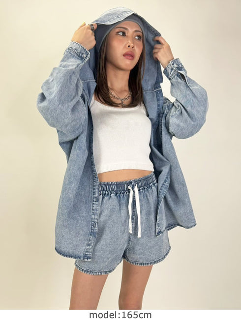 ケミカルフードシャツ