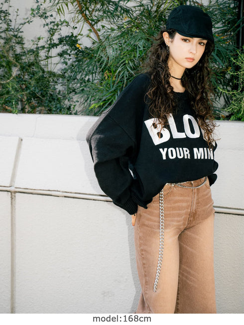 ヴィンテージライク加工ワイドパンツ