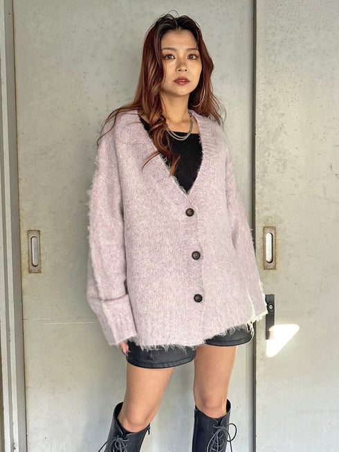ロングシャギーオーバーカーディガン