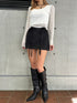 リボンプリーツミニスカート