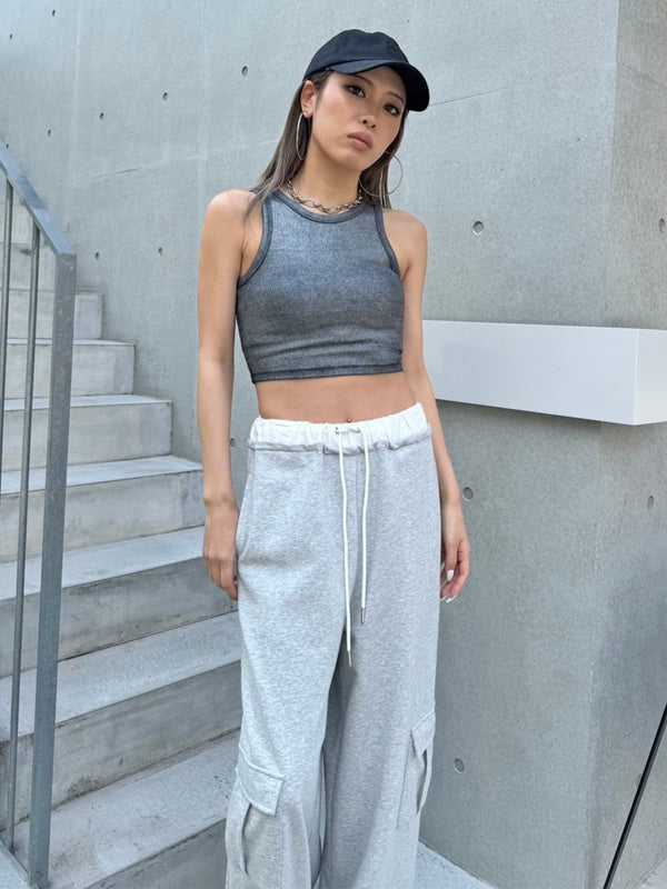 シャイニーショートタンクトップス