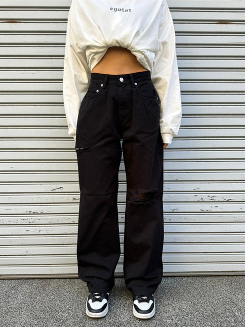 EG Blackツイルワイドパンツ