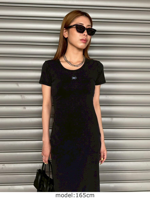 加工タイトロングワンピース