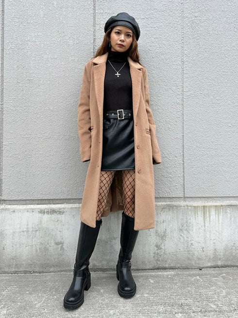 3釦Iラインチェスターコート