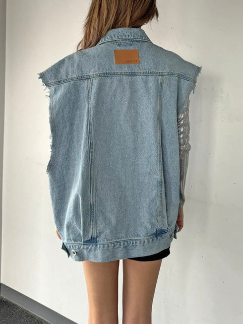 ノースリデニムジャケット