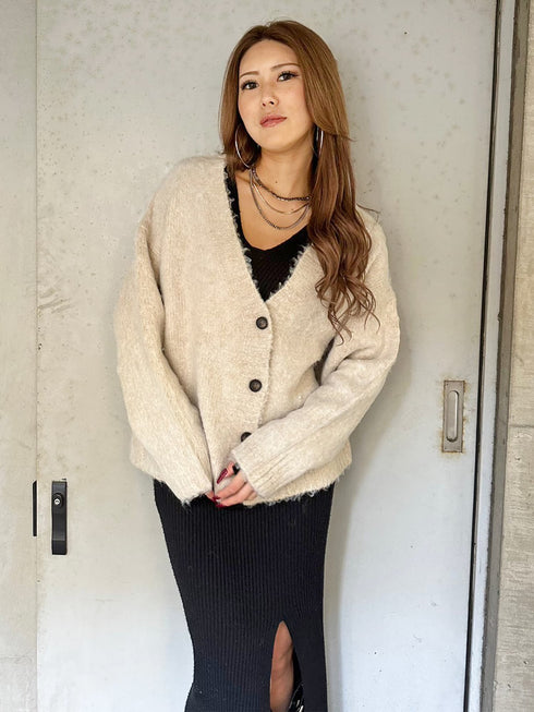 ロングシャギーオーバーカーディガン