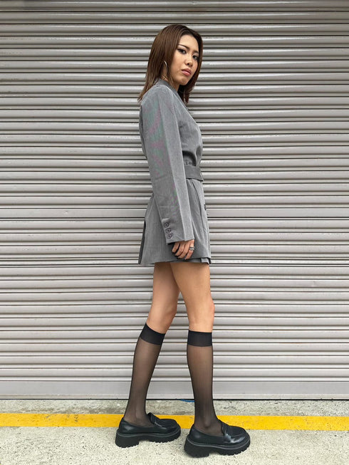 ワイドベルト付ダブルジャケット