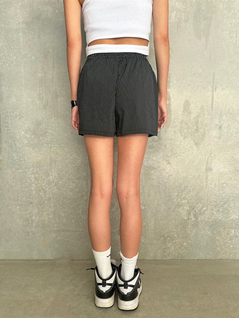 ウエストゴムストライプショートパンツ
