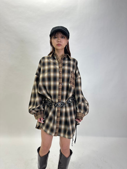 2パターンチェックオーバーシャツ