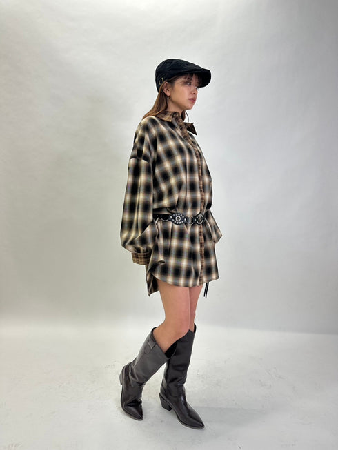 2パターンチェックオーバーシャツ