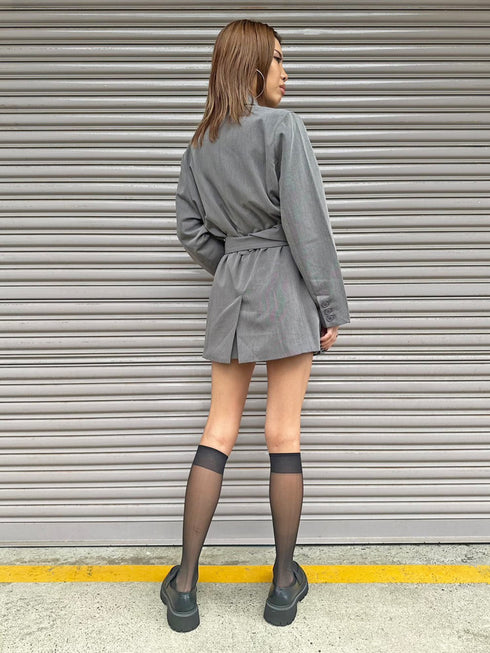 ワイドベルト付ダブルジャケット