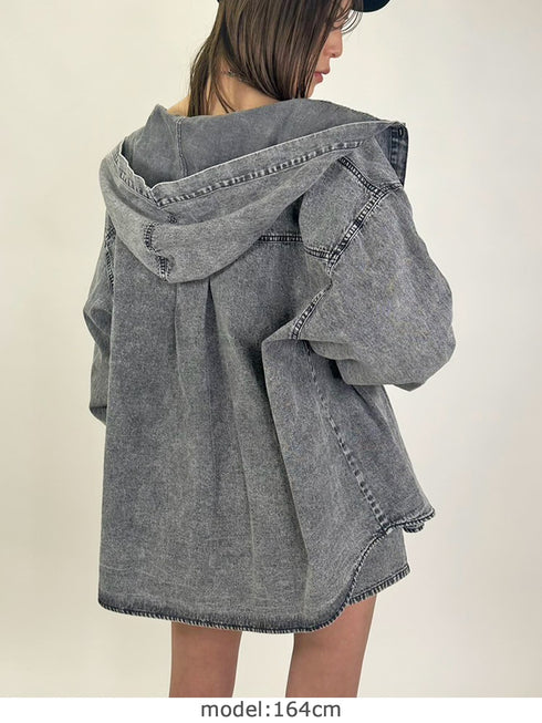 ケミカルフードシャツ