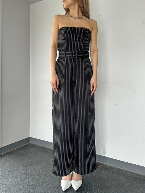 コルセットワイドパンツオールインワン