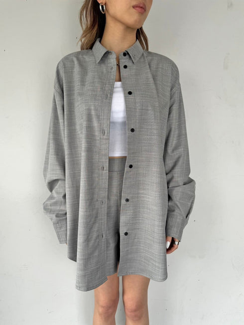 リネンライクシャツセットアップ